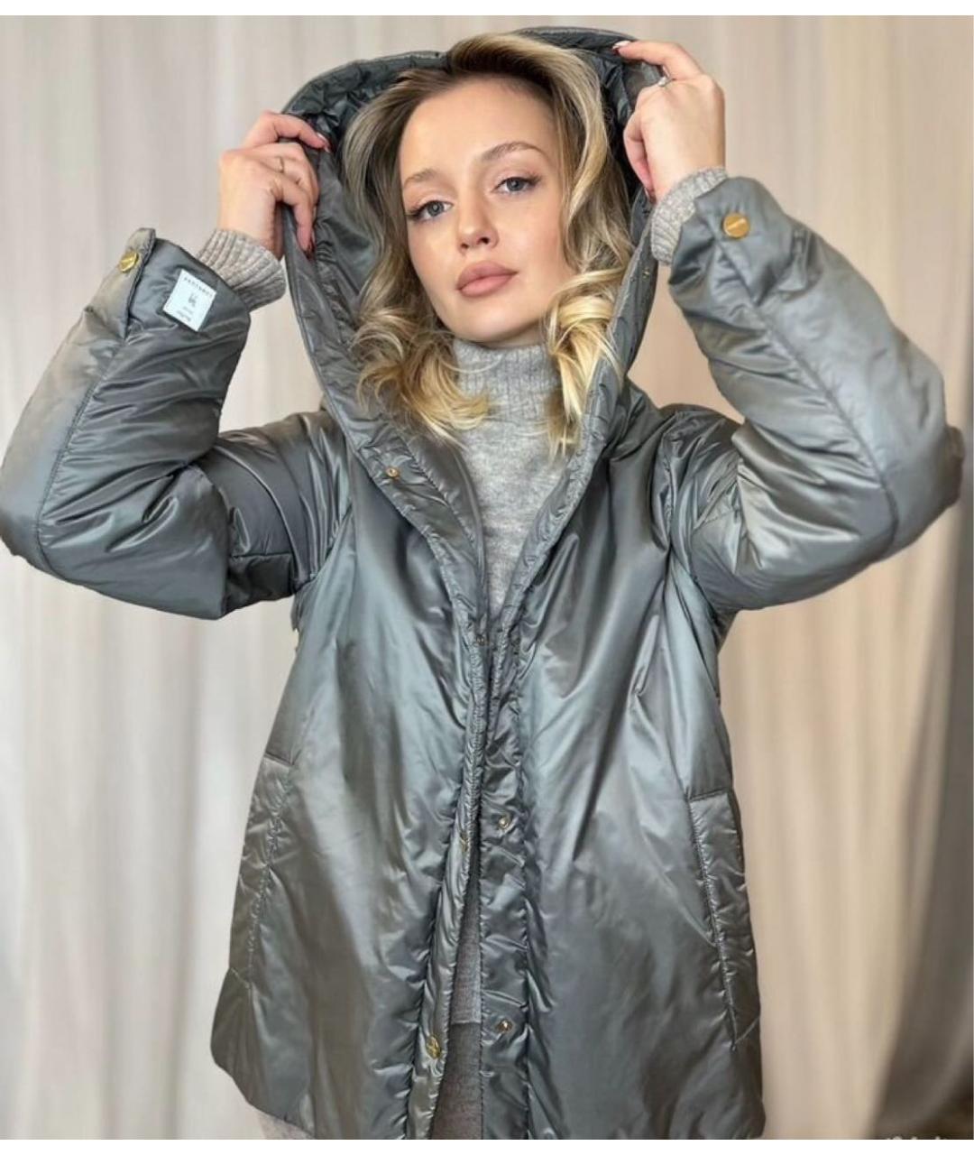 MAX MARA Серая шерстяная куртка, фото 5