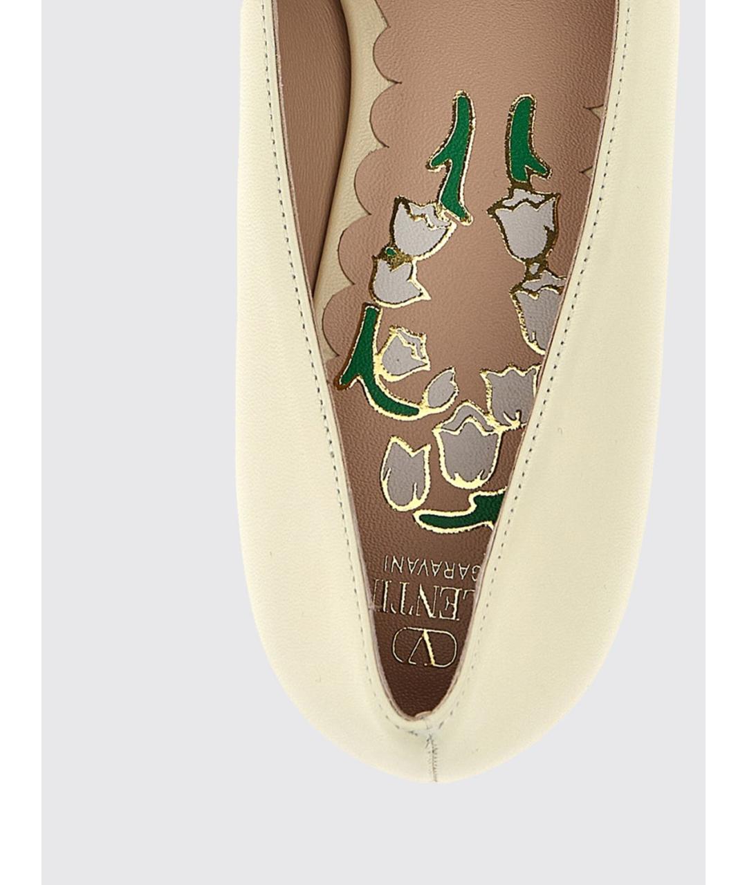 VALENTINO Желтые кожаные туфли, фото 4