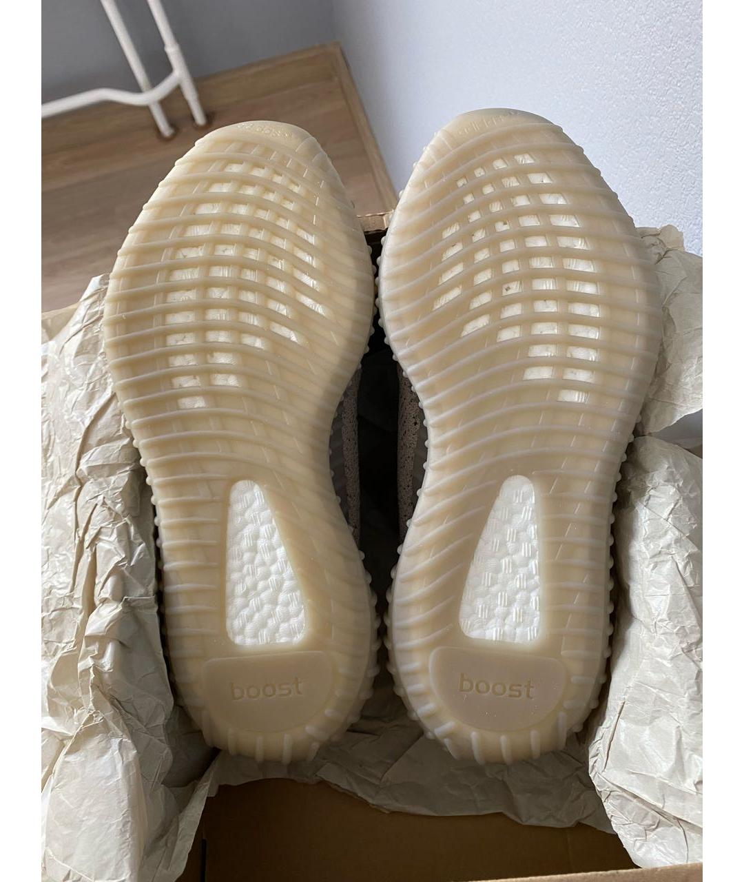 ADIDAS YEEZY Бежевые текстильные кроссовки, фото 5