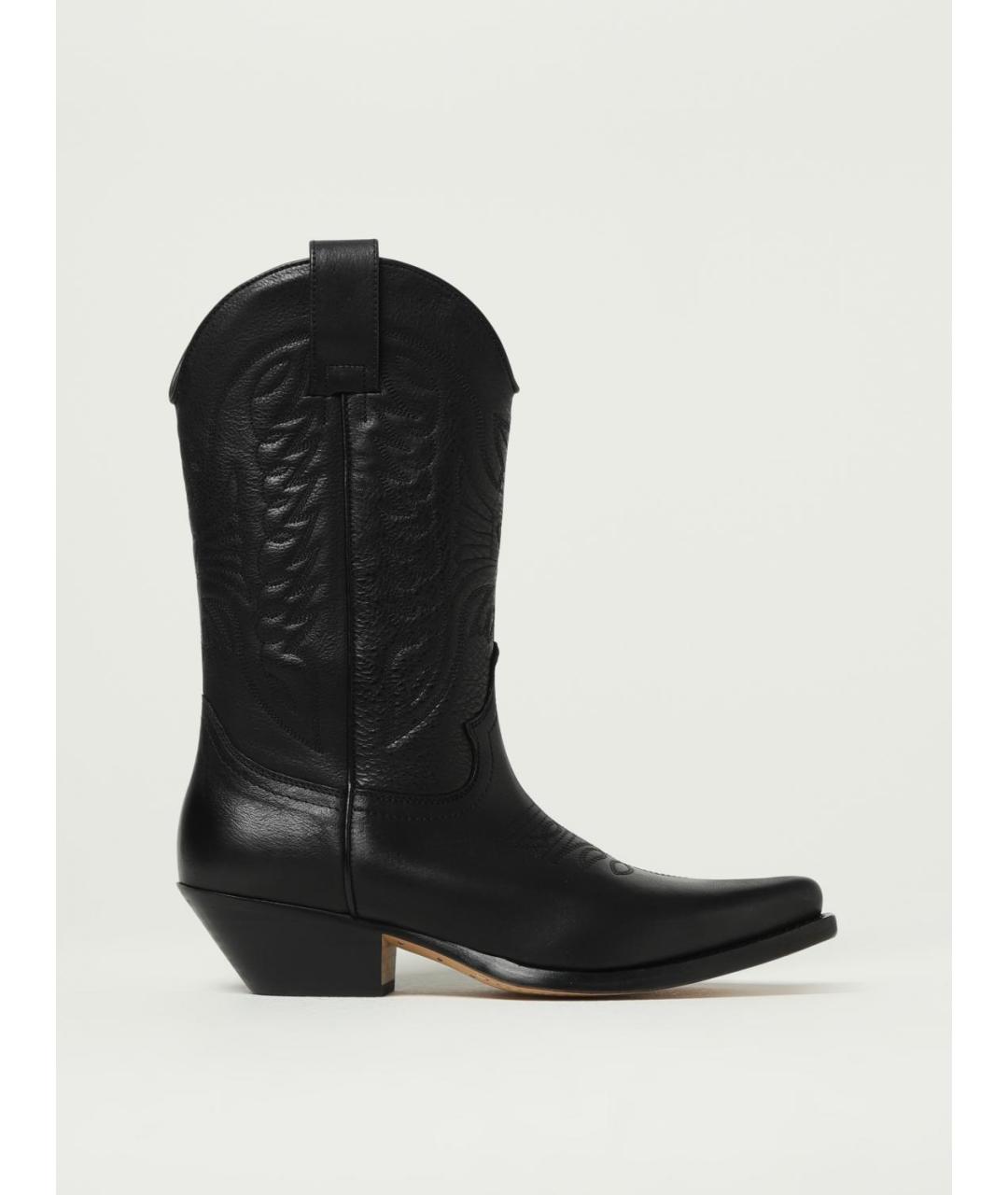 MM6 MAISON MARGIELA Черные кожаные ботинки, фото 5