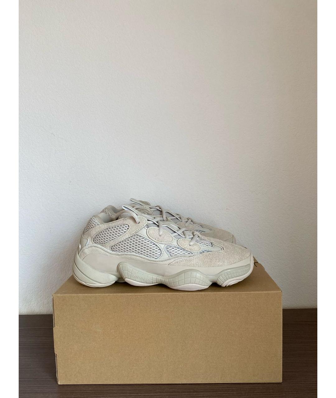 ADIDAS YEEZY Белые замшевые кроссовки, фото 3
