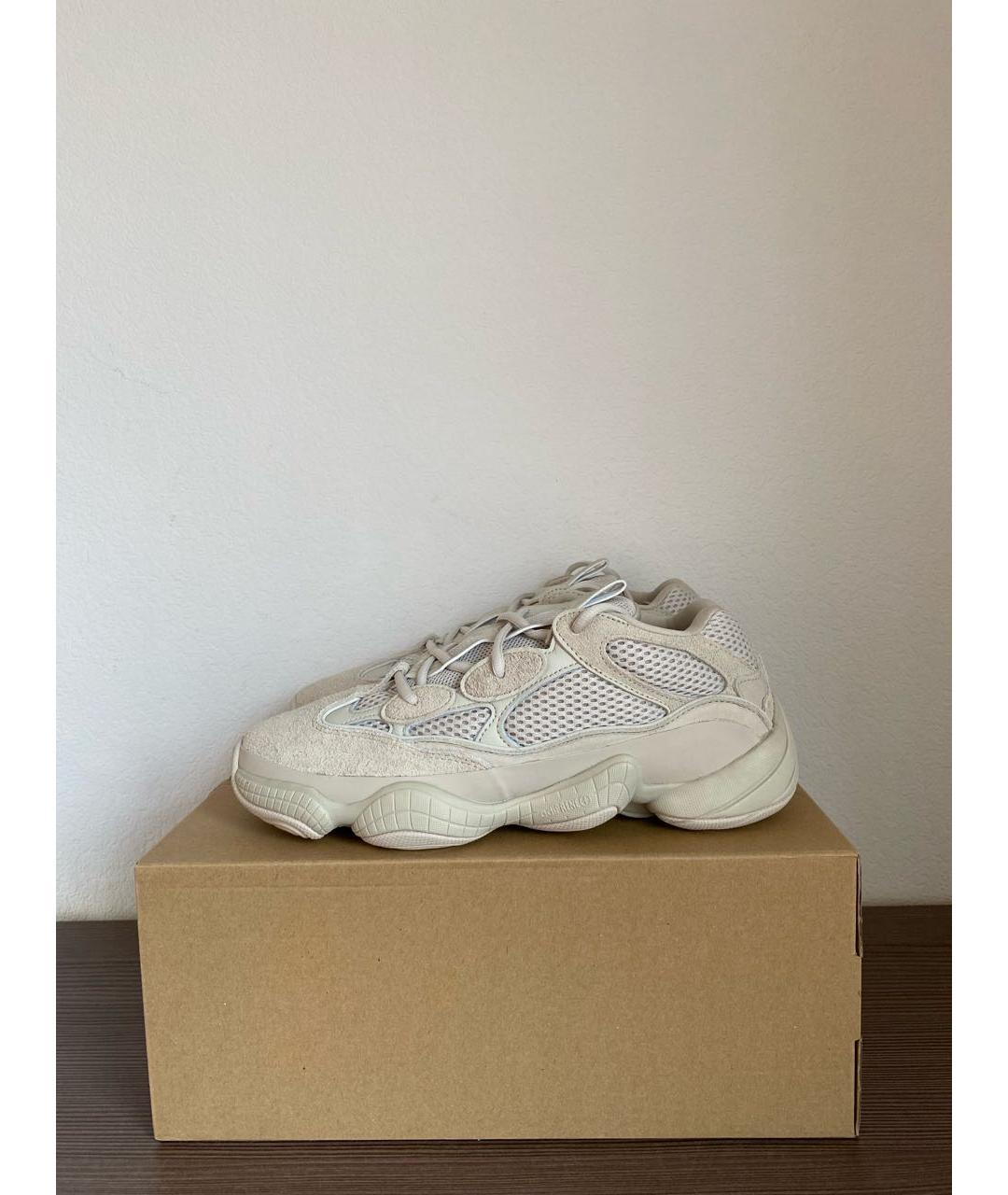 ADIDAS YEEZY Белые замшевые кроссовки, фото 4