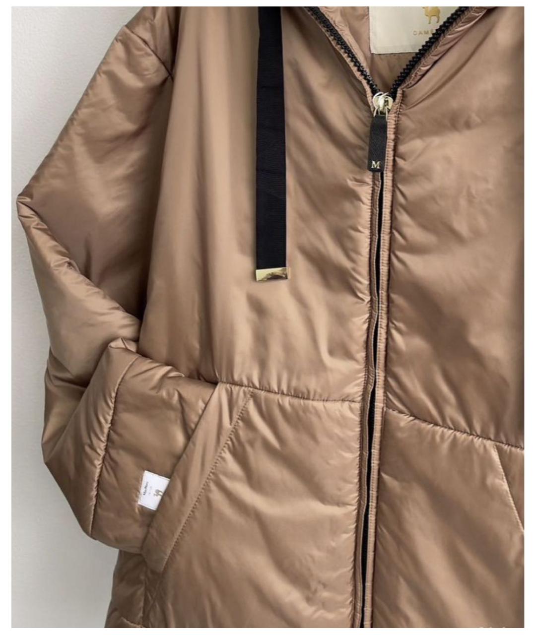 MAX MARA Коричневая полиэстеровая куртка, фото 3
