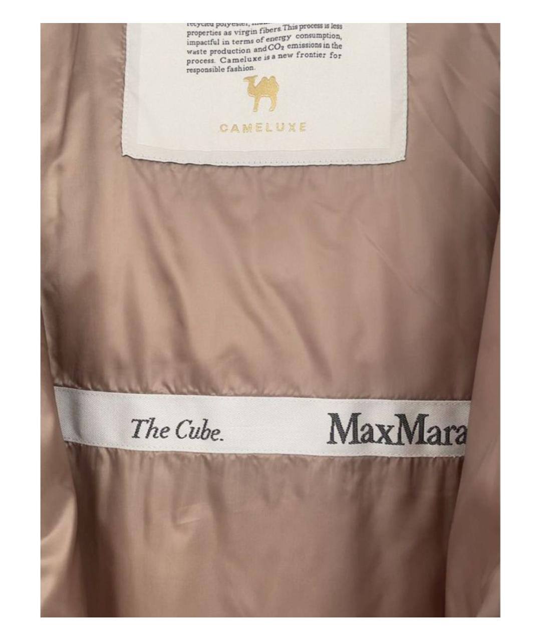 MAX MARA Коричневая полиэстеровая куртка, фото 5