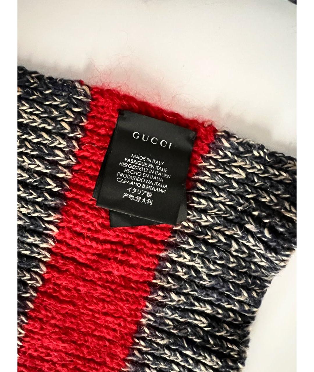 GUCCI Красный шерстяной воротник, фото 3