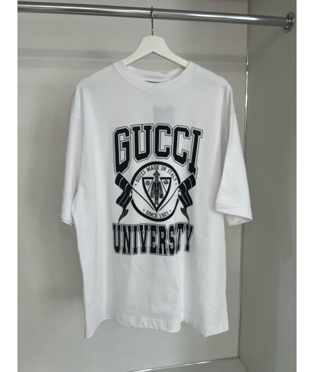 GUCCI Белая хлопковая футболка, фото 7