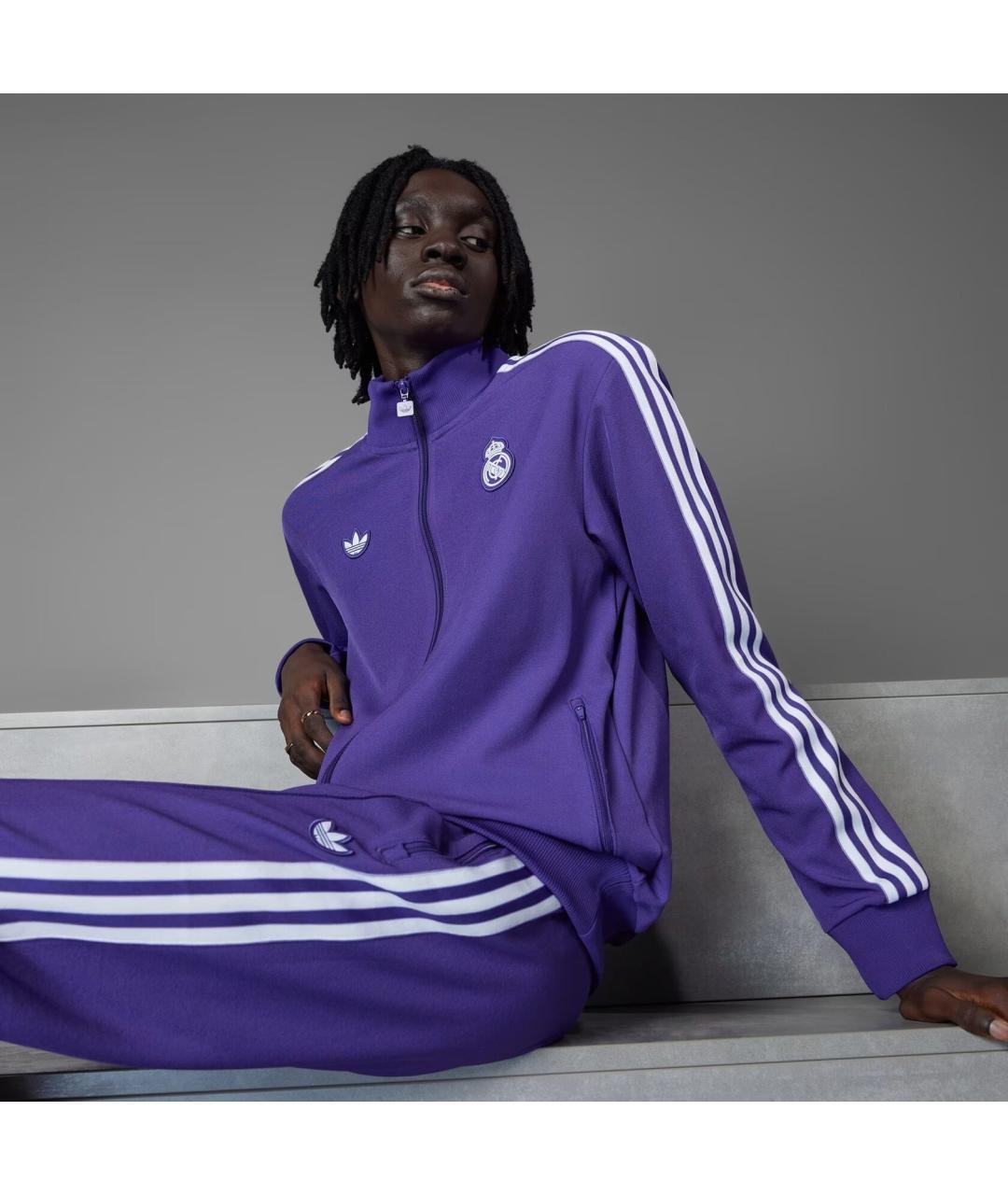 ADIDAS Фиолетовая полиэстеровая спортивная куртка, фото 2