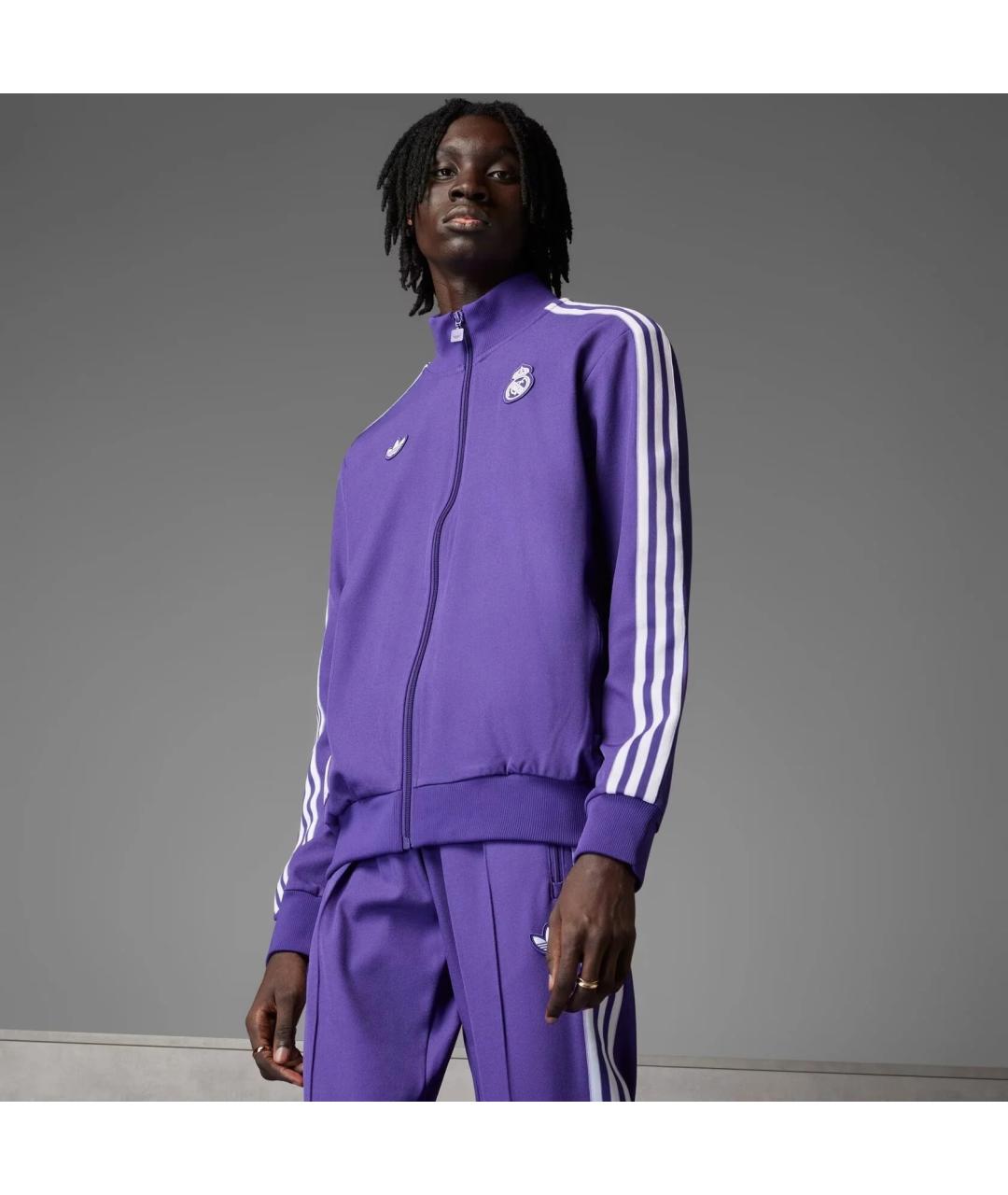 ADIDAS Фиолетовая полиэстеровая спортивная куртка, фото 3