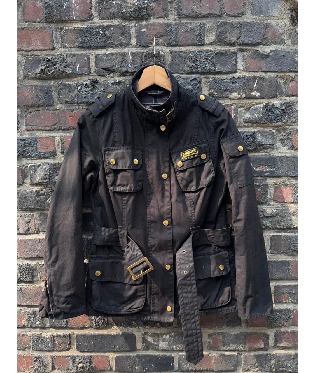 BARBOUR Черная хлопковая куртка, фото 4