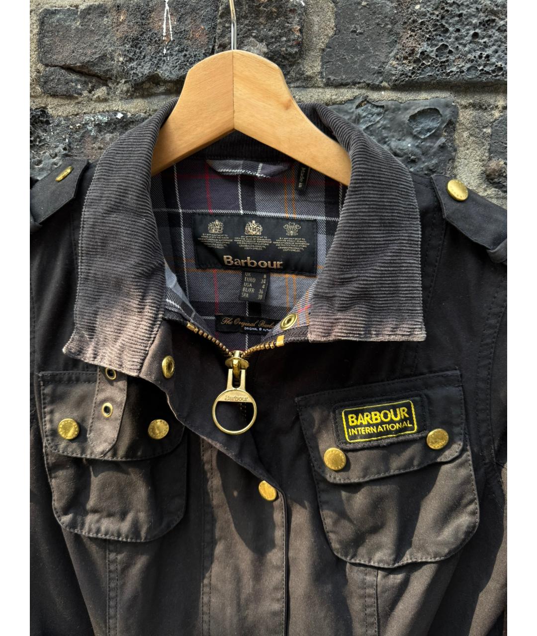 BARBOUR Черная хлопковая куртка, фото 6