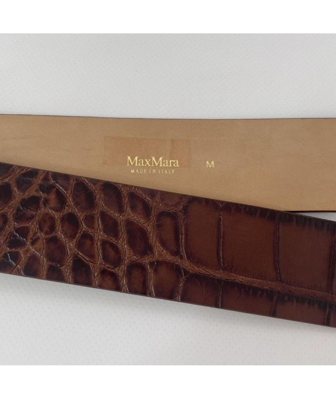 MAX MARA Бордовый кожаный ремень, фото 4