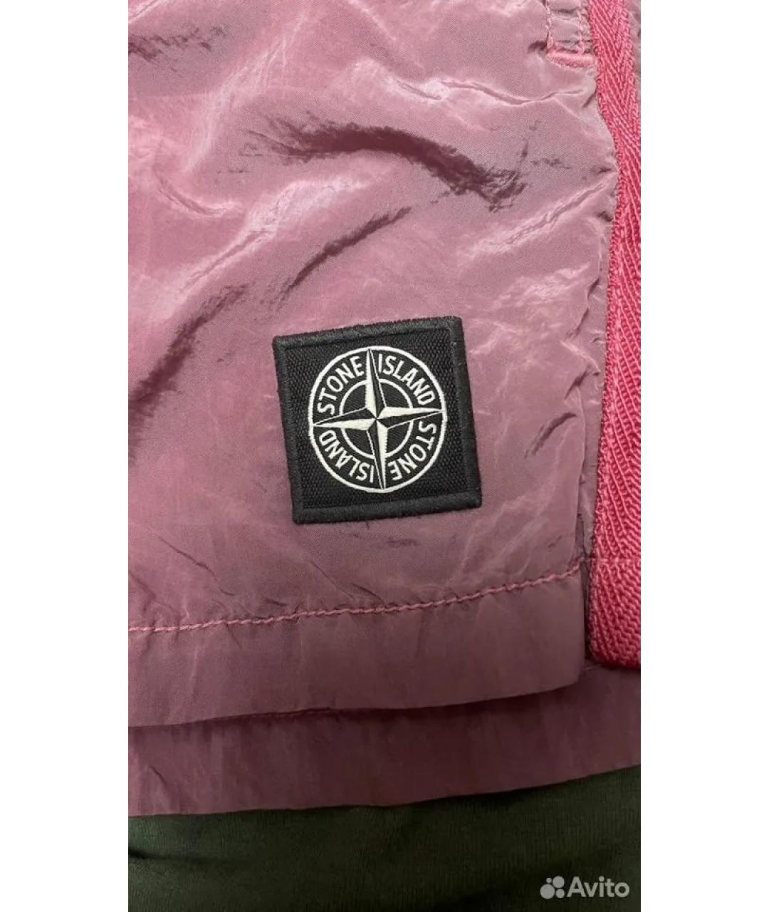 STONE ISLAND Фиолетовые полиэстеровые детские шорты, фото 4