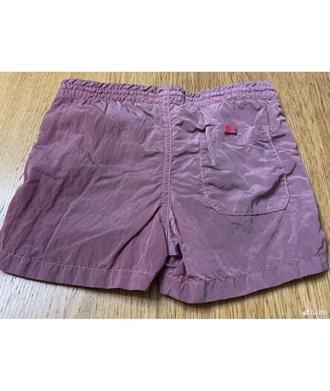 STONE ISLAND Фиолетовые полиэстеровые детские шорты, фото 3