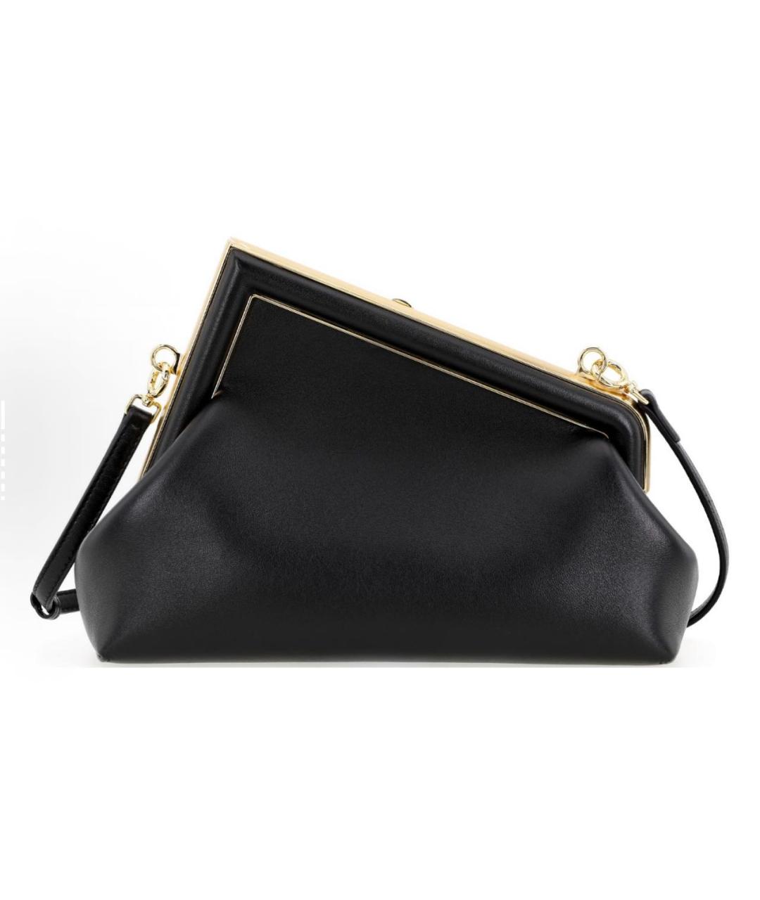 FENDI Черная кожаная сумка через плечо, фото 3