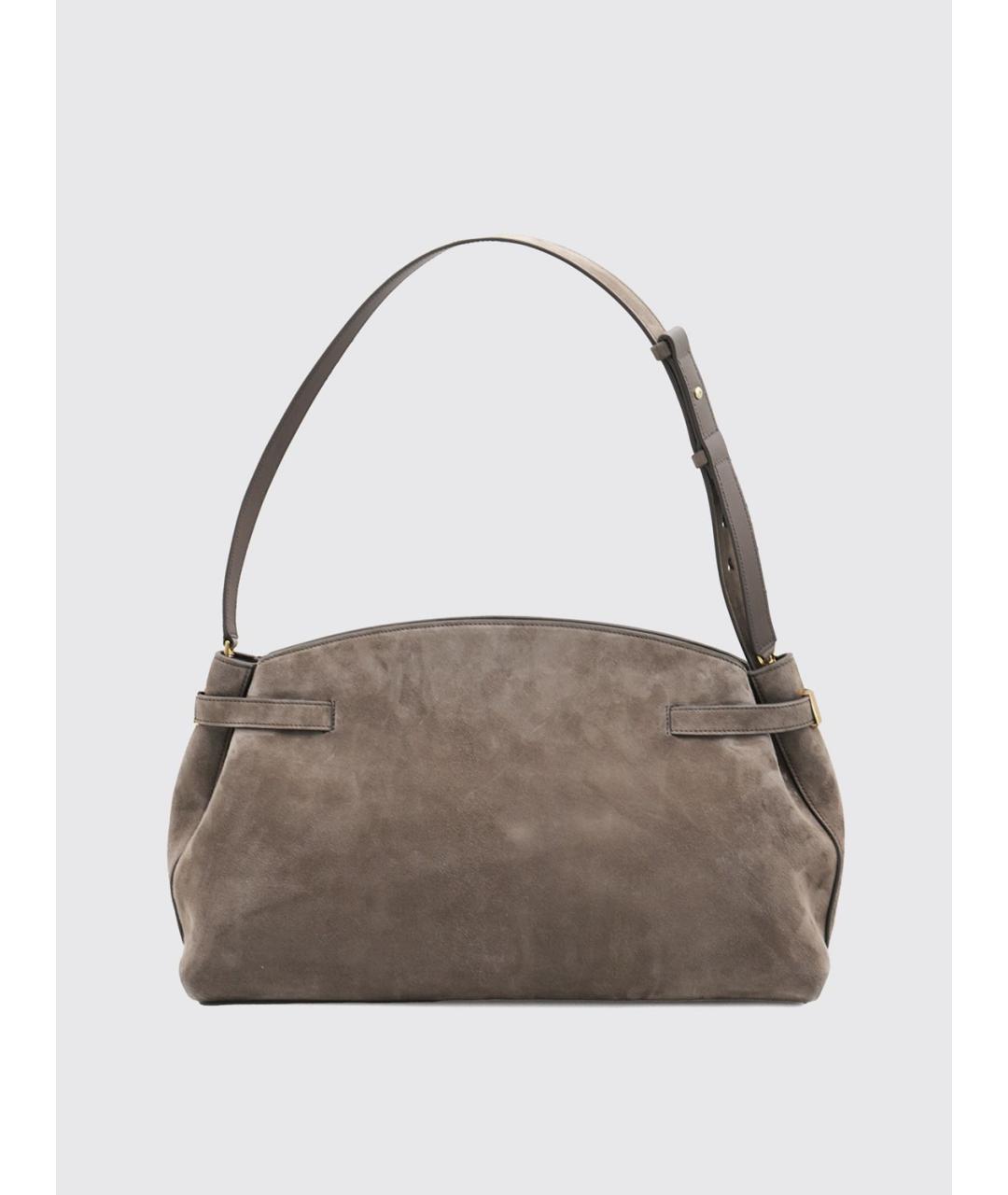 FERRAGAMO Коричневая замшевая сумка через плечо, фото 2