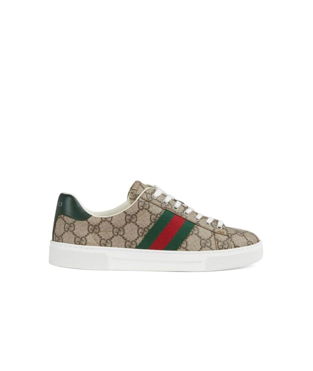 GUCCI Бежевые кеды, фото 1
