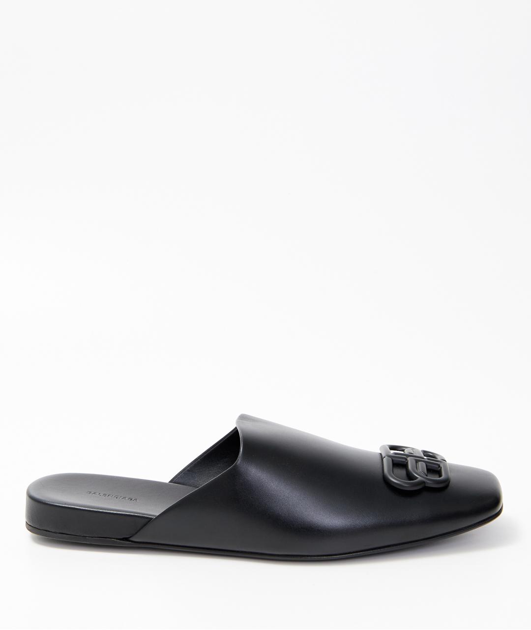 BALENCIAGA Черные кожаные мюли, фото 7