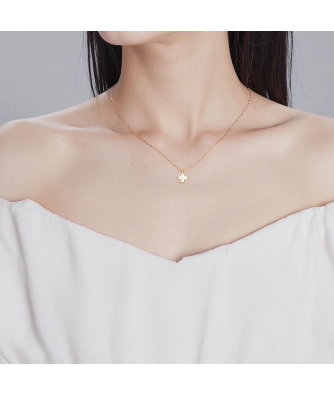 VAN CLEEF & ARPELS Белая подвеска из желтого золота, фото 3
