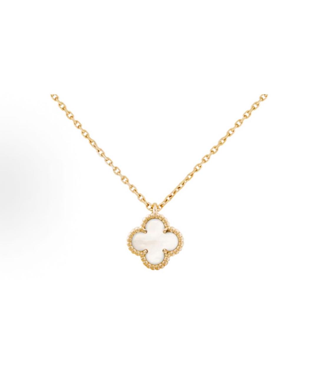 VAN CLEEF & ARPELS Белая подвеска из желтого золота, фото 5