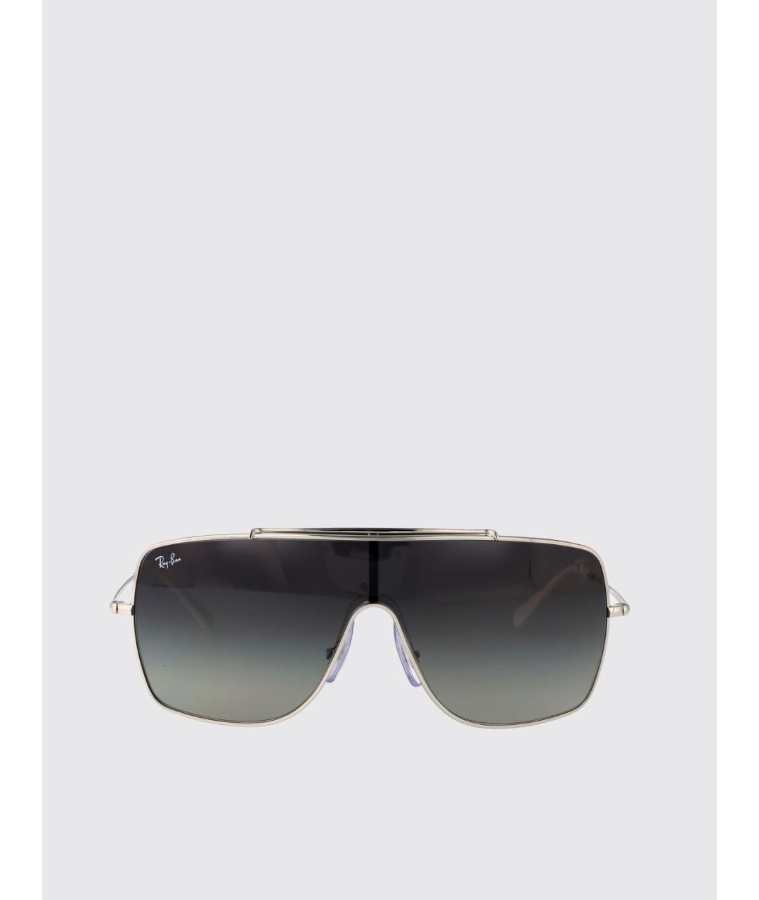 RAY BAN Серебряные металлические солнцезащитные очки, фото 2