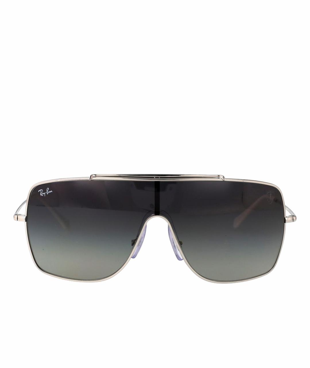 RAY BAN Серебряные металлические солнцезащитные очки, фото 1