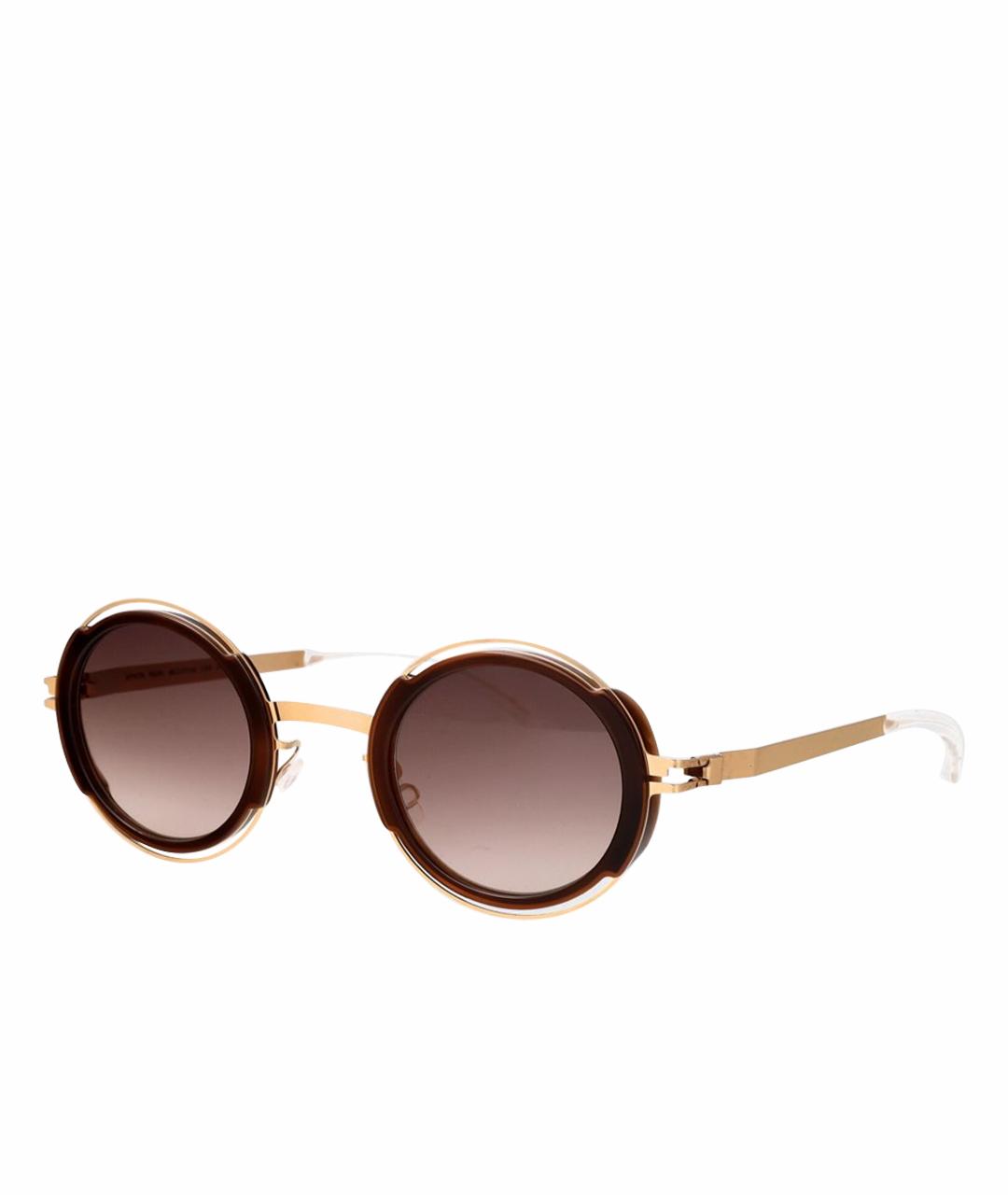MYKITA Золотые металлические солнцезащитные очки, фото 1