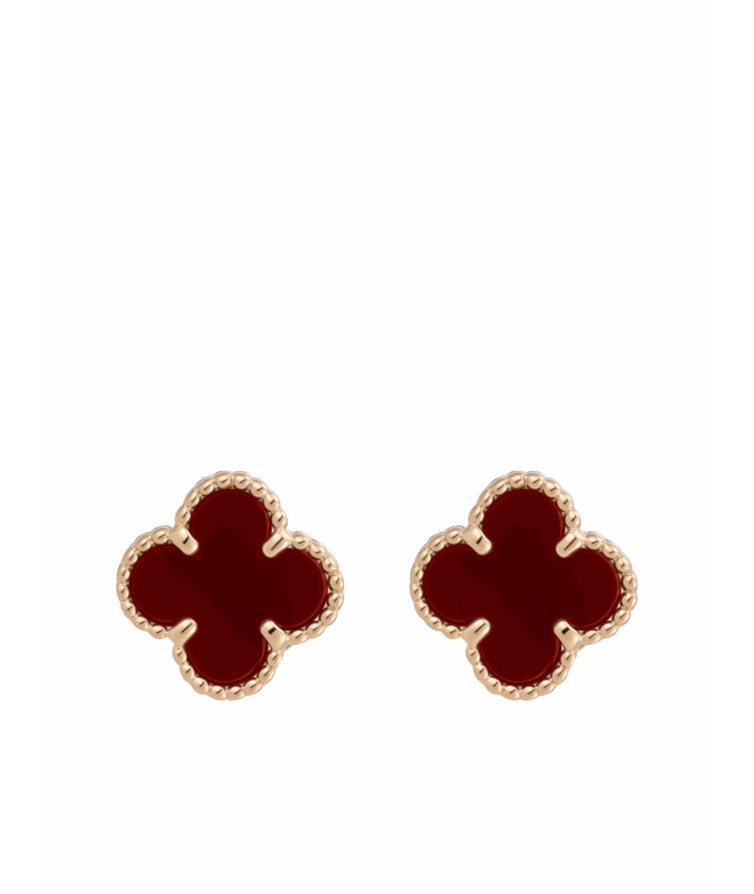 VAN CLEEF & ARPELS Бордовые серьги из розового золота, фото 1