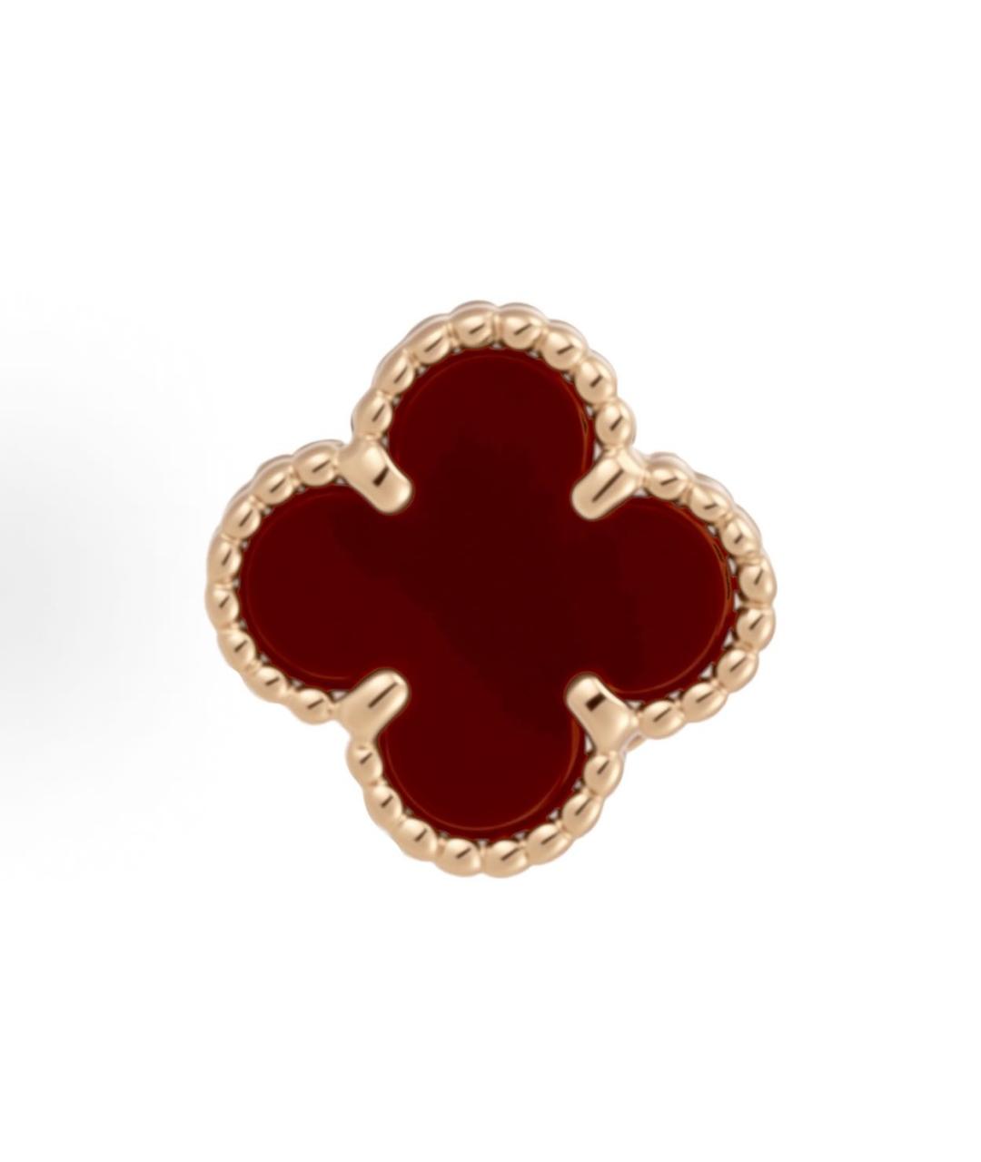 VAN CLEEF & ARPELS Бордовые серьги из розового золота, фото 2