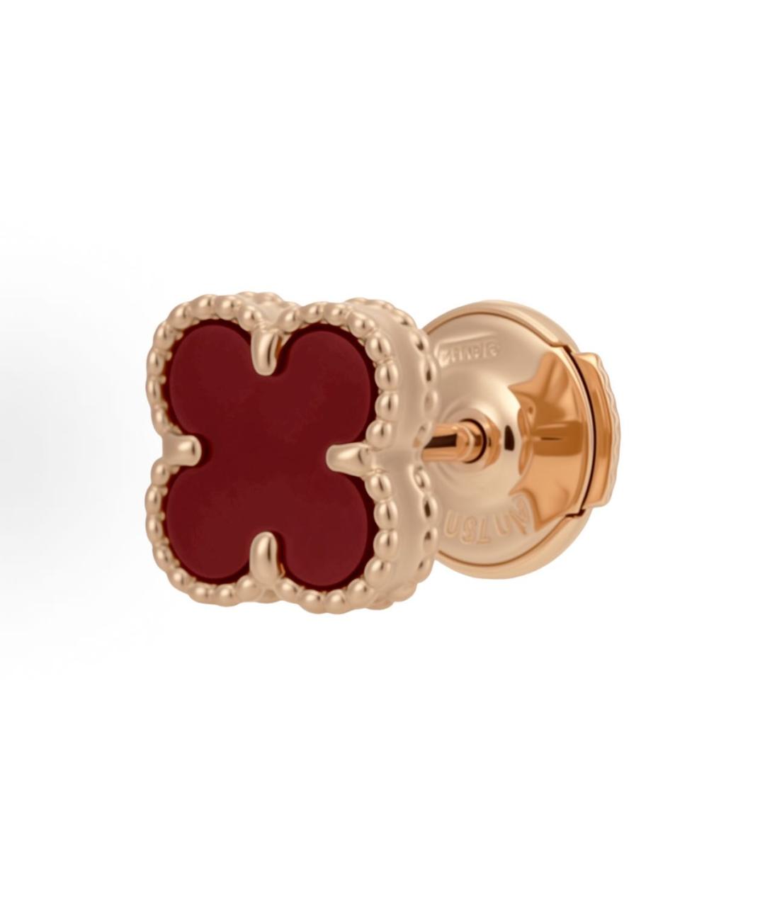 VAN CLEEF & ARPELS Бордовые серьги из розового золота, фото 3