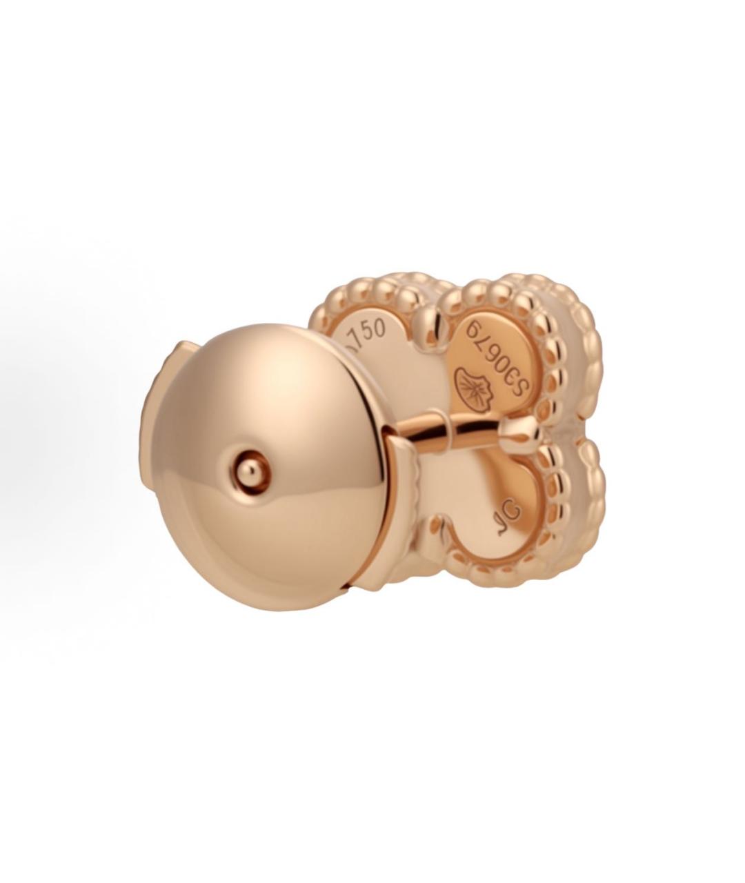 VAN CLEEF & ARPELS Бордовые серьги из розового золота, фото 4