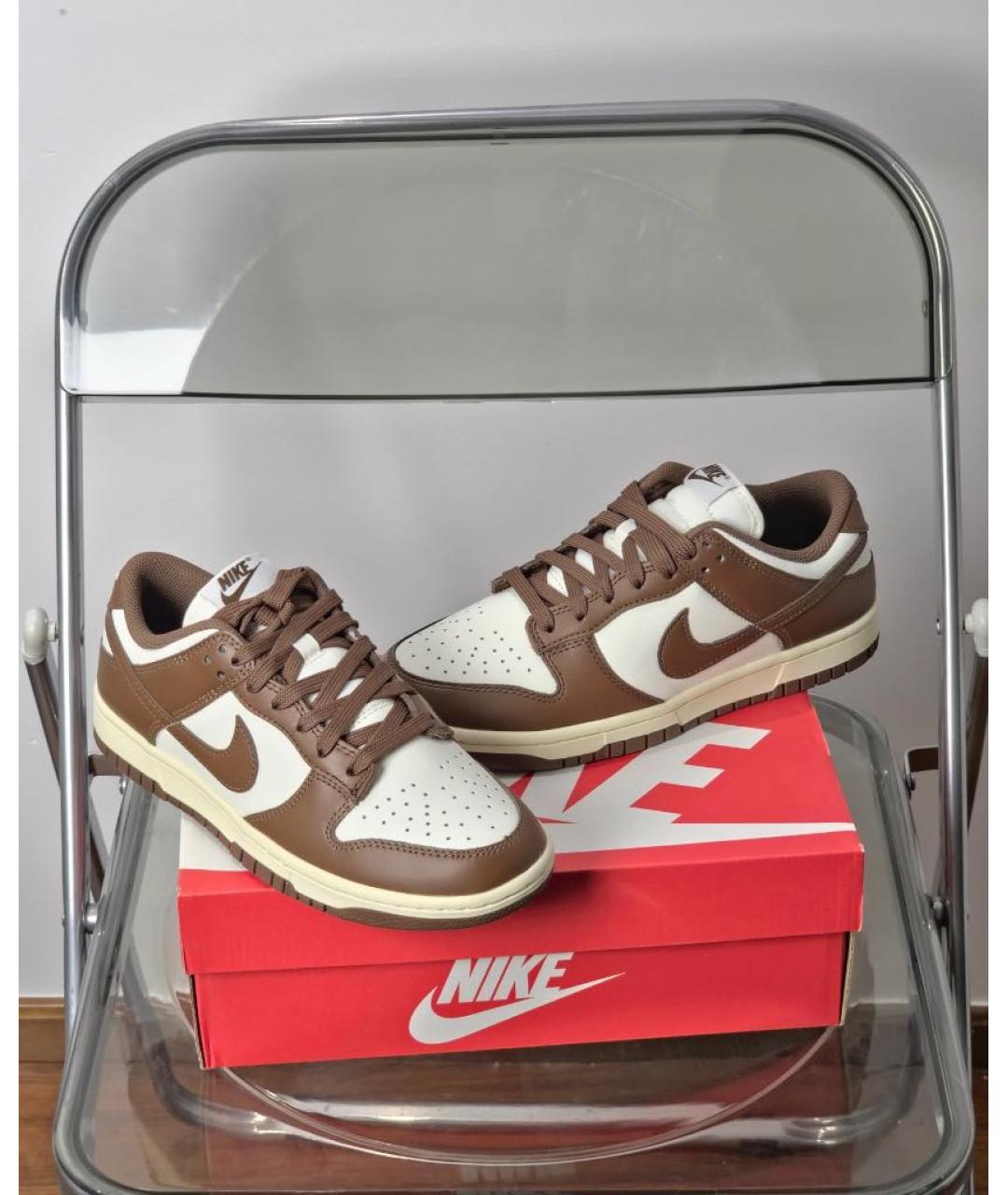 NIKE Коричневые кожаные кеды, фото 6