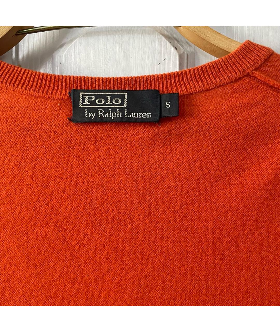 POLO RALPH LAUREN Оранжевый шерстяной джемпер / свитер, фото 3