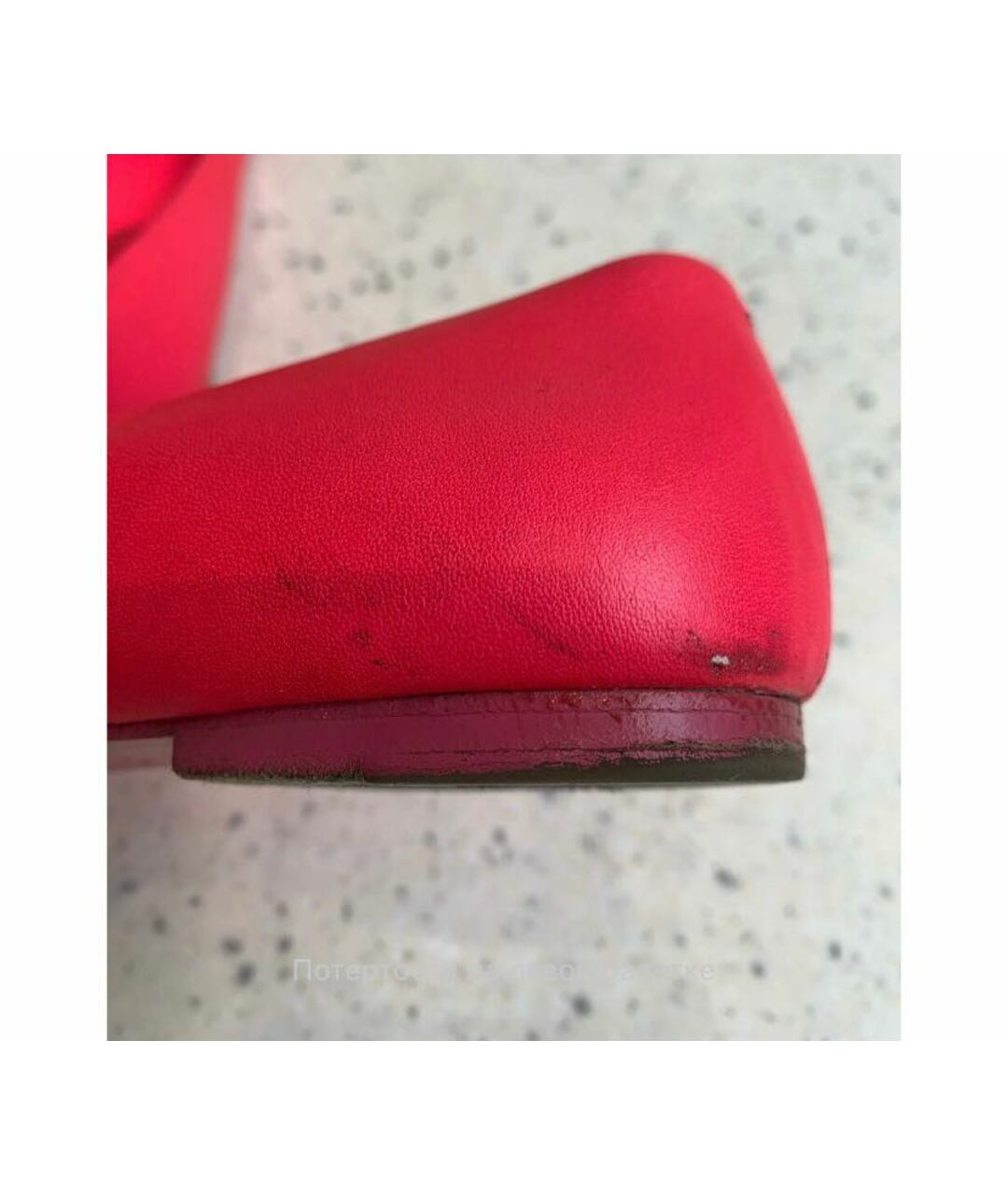 CELINE PRE-OWNED Красные кожаные босоножки, фото 8
