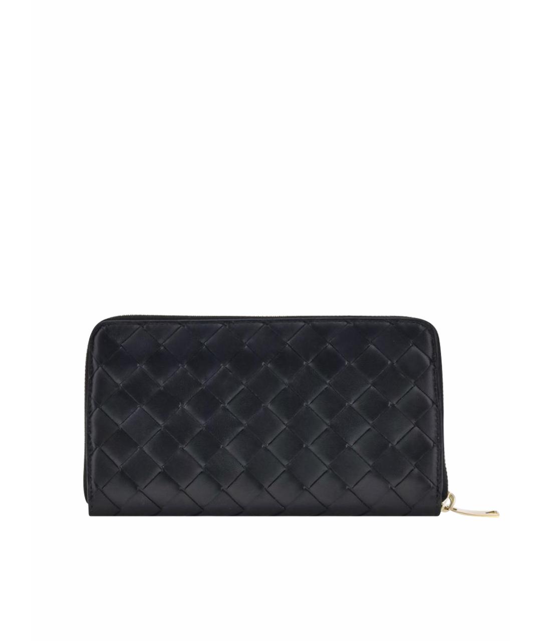 BOTTEGA VENETA Черный кожаный кошелек, фото 1