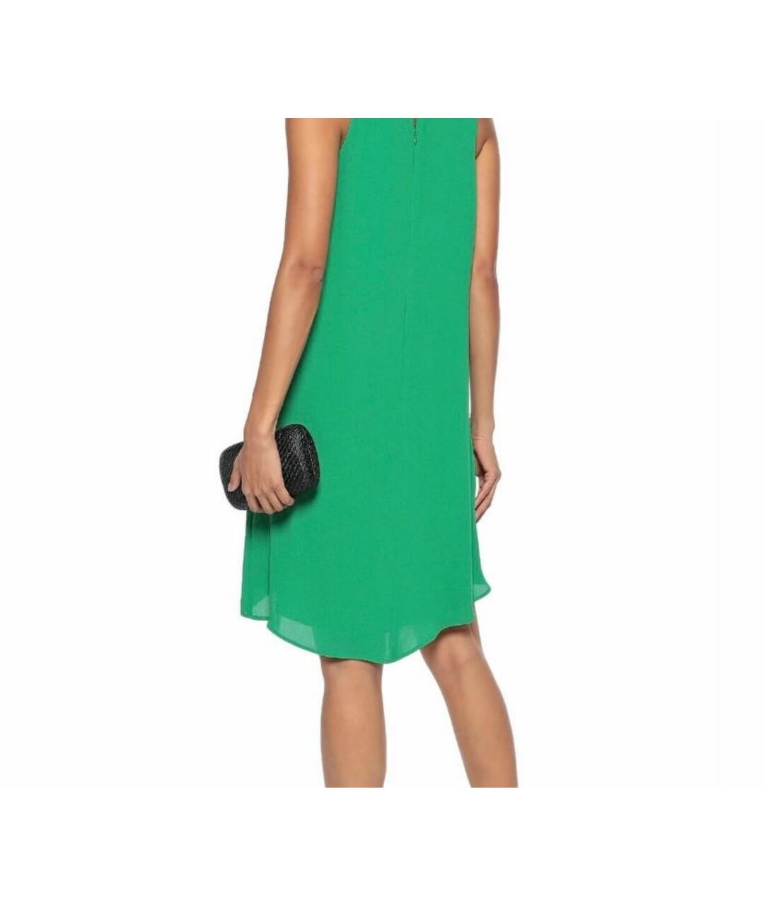 HALSTON HERITAGE Зеленые атласное платье, фото 2