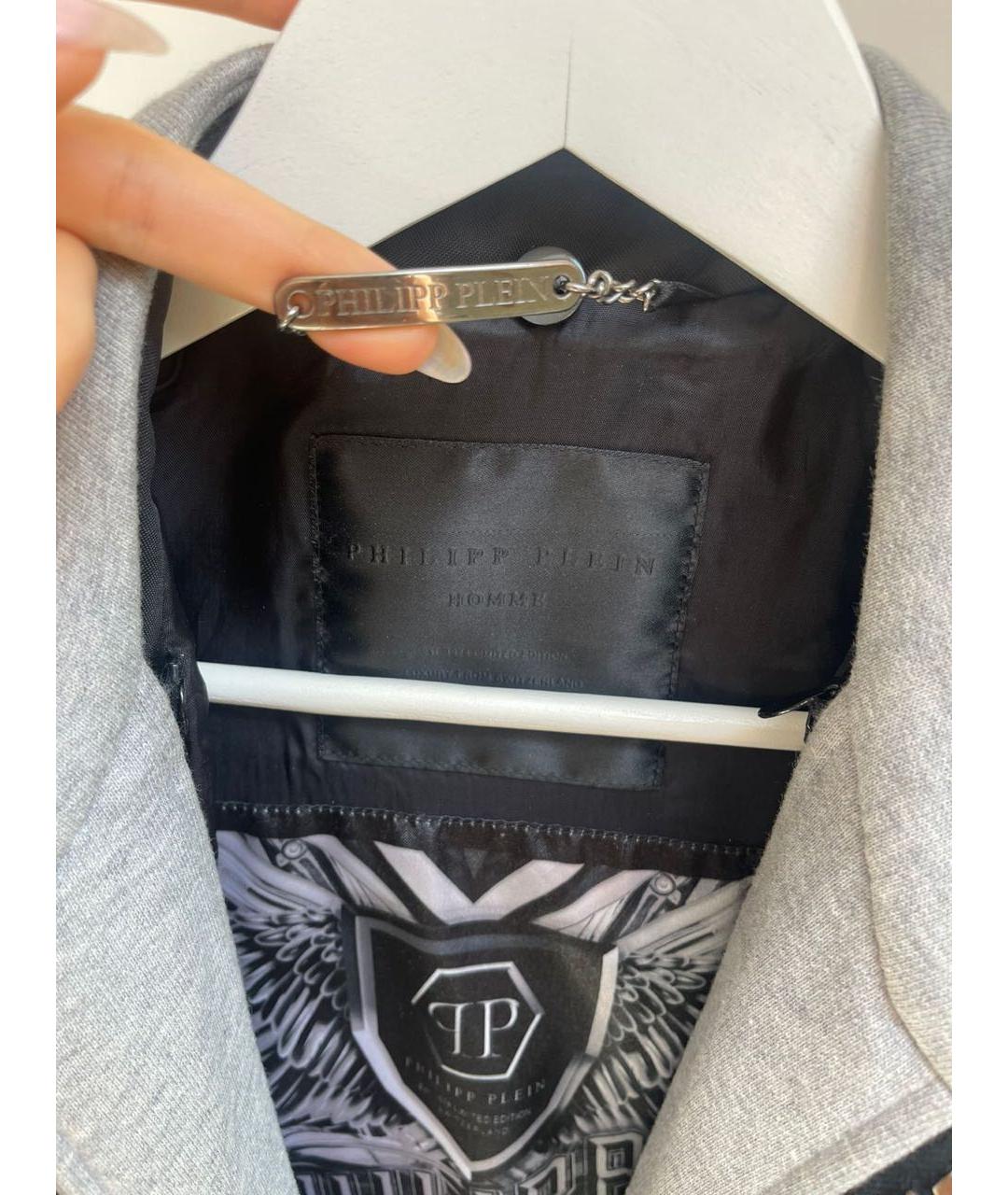 PHILIPP PLEIN Черный полиамидовый пиджак, фото 3