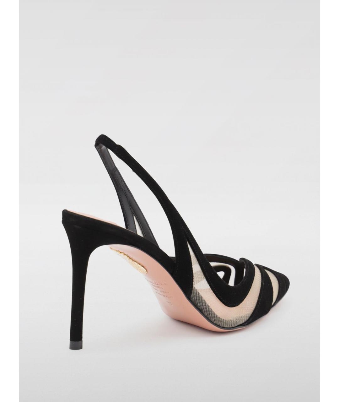 AQUAZZURA Черные замшевые туфли, фото 3