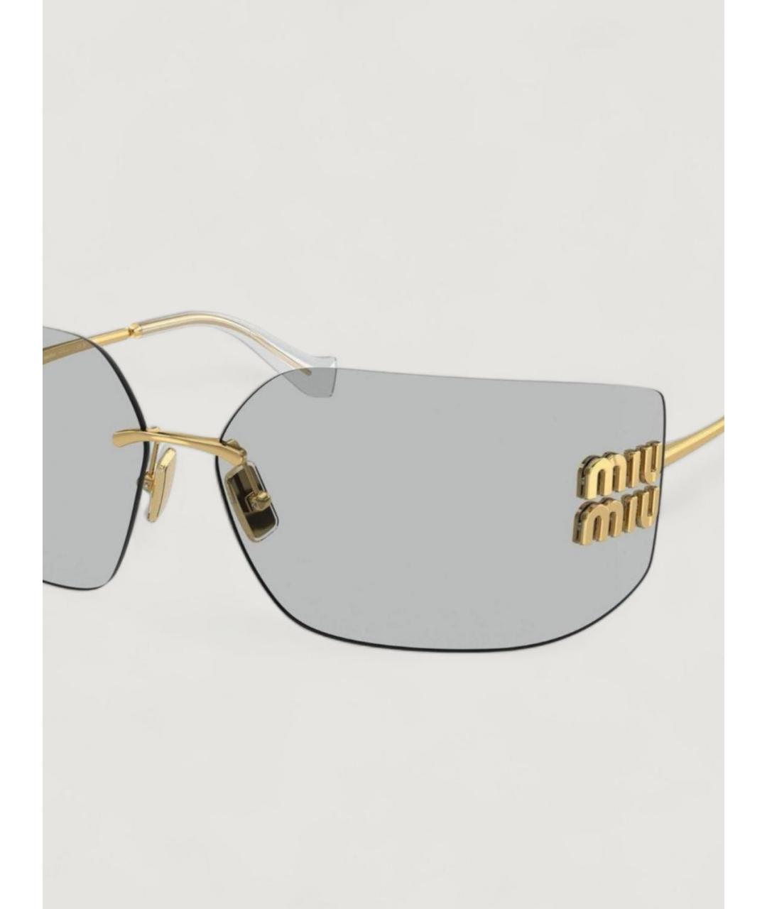 MIU MIU Серые металлические солнцезащитные очки, фото 4