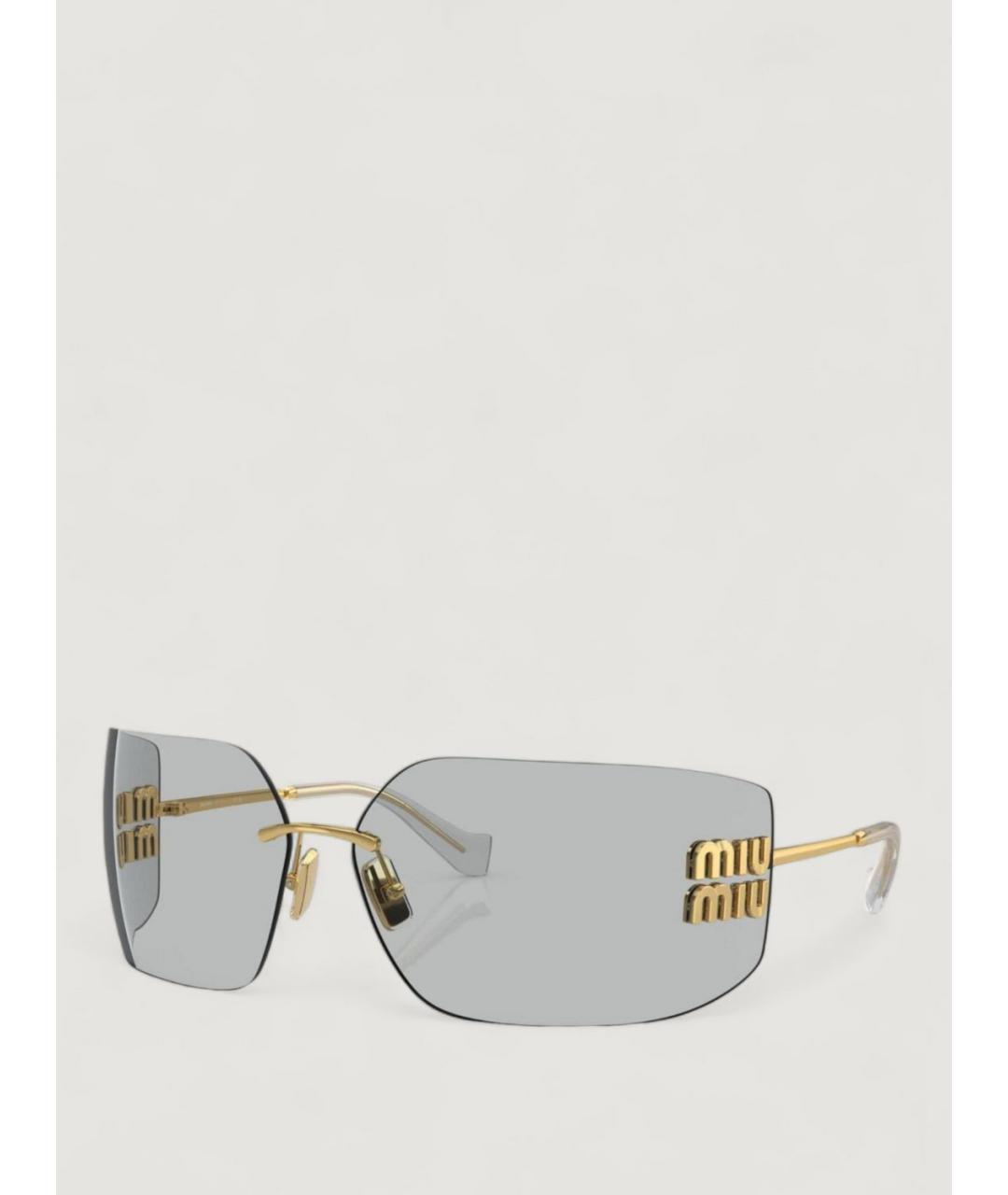 MIU MIU Серые металлические солнцезащитные очки, фото 5