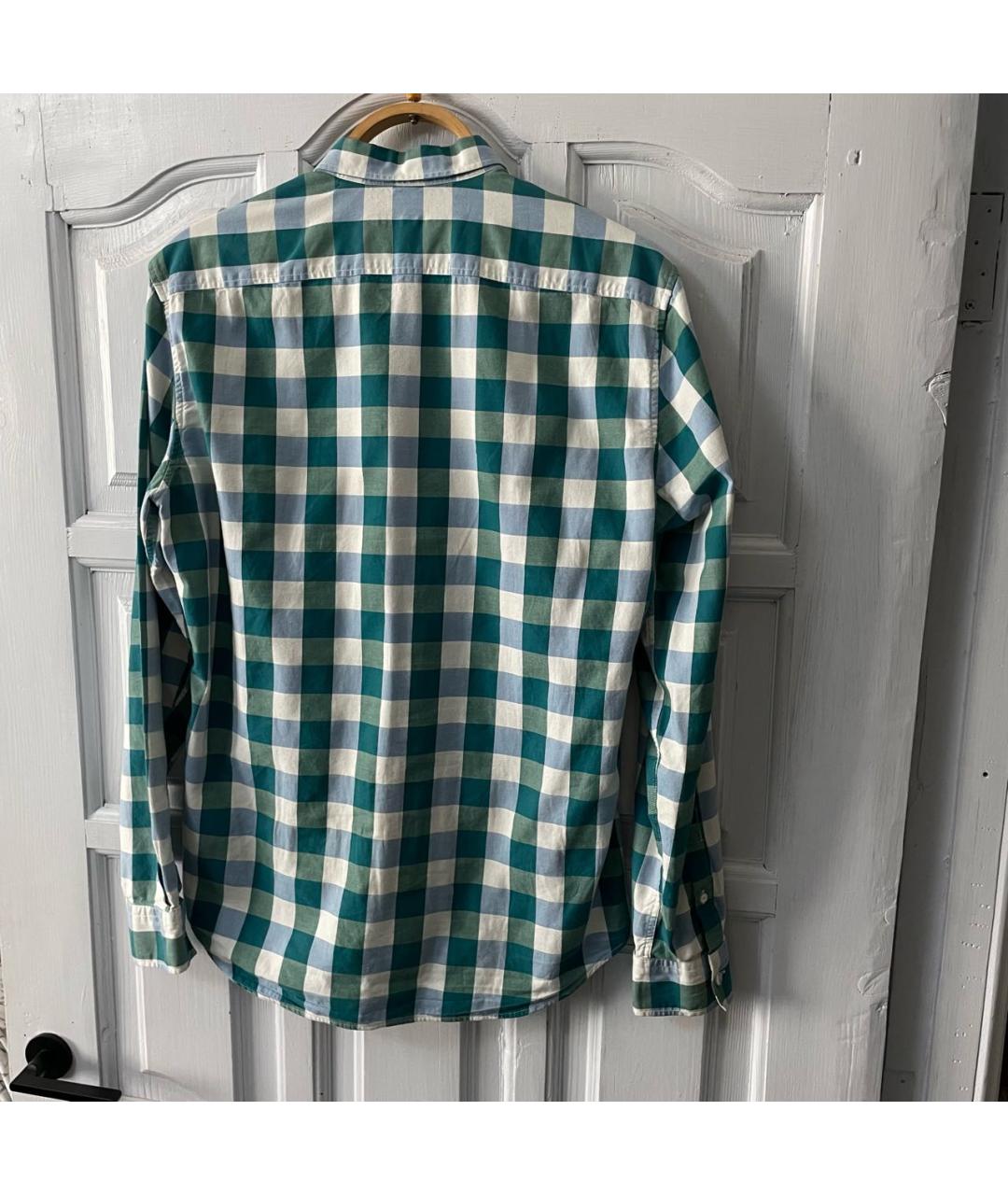 BURBERRY Бирюзовая хлопковая кэжуал рубашка, фото 2