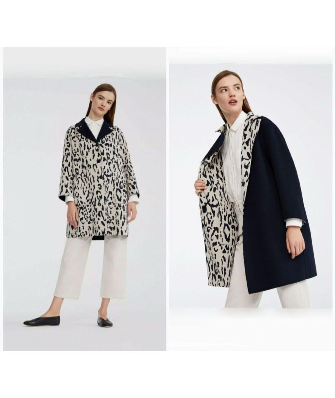 MAX MARA Темно-синее шерстяное пальто, фото 5