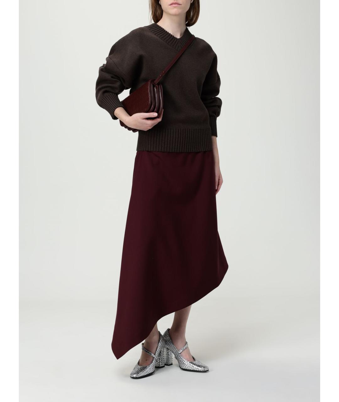 BOTTEGA VENETA Коричневая кожаная сумка через плечо, фото 4