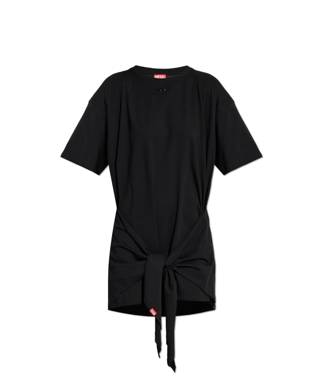 DIESEL Черное хлопковое повседневное платье, фото 1