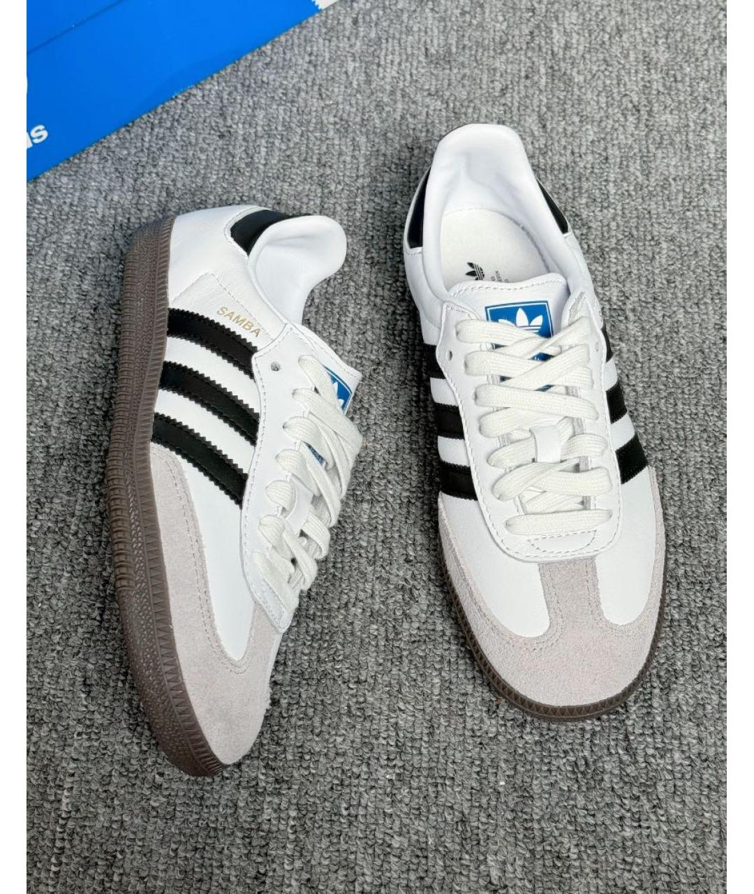 ADIDAS Белые кожаные низкие кроссовки / кеды, фото 7