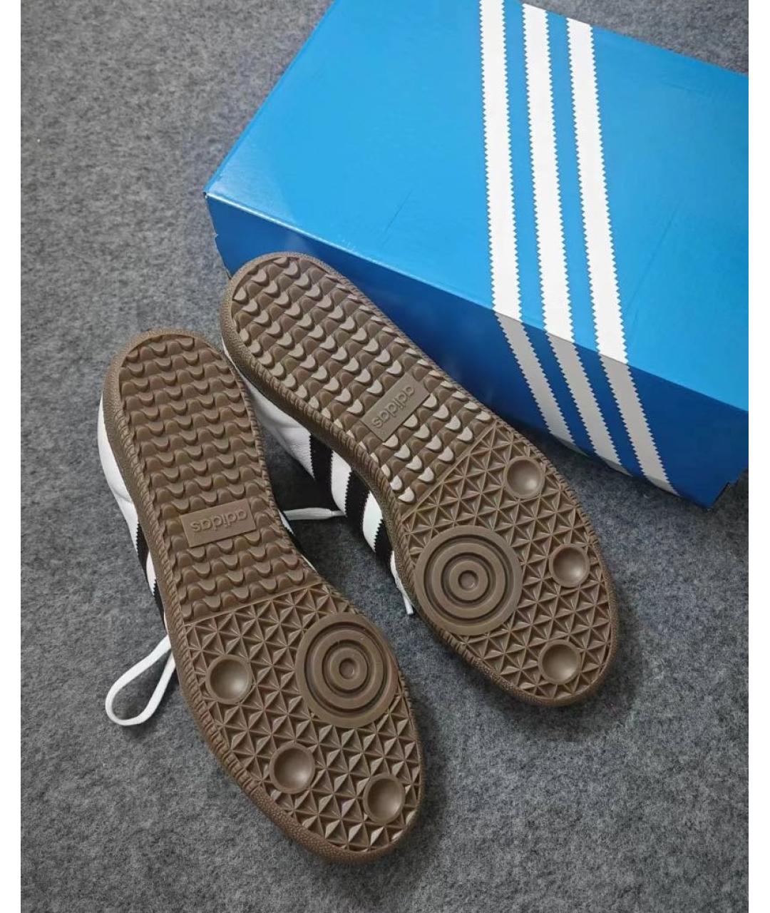 ADIDAS Белые кожаные низкие кроссовки / кеды, фото 8