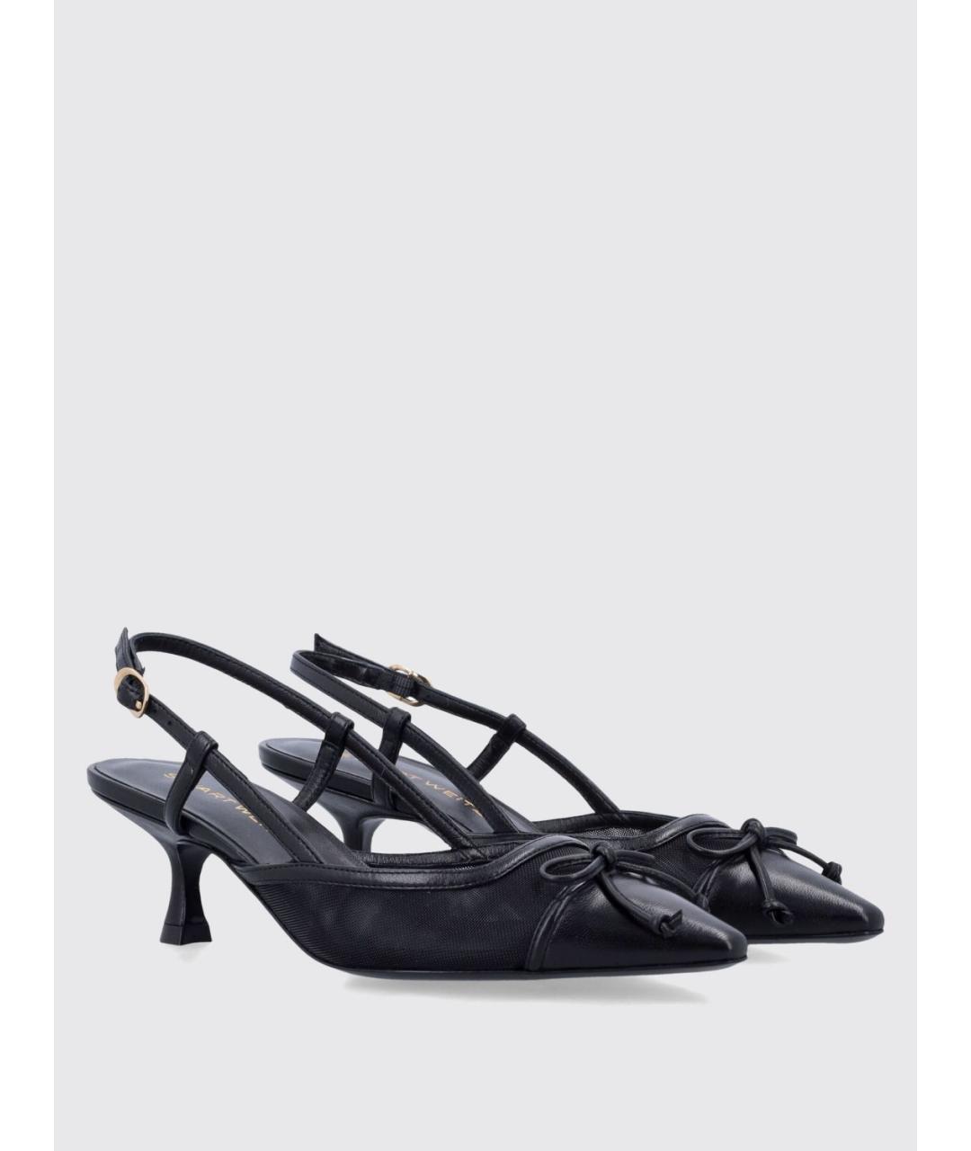 STUART WEITZMAN Черные кожаные туфли, фото 2
