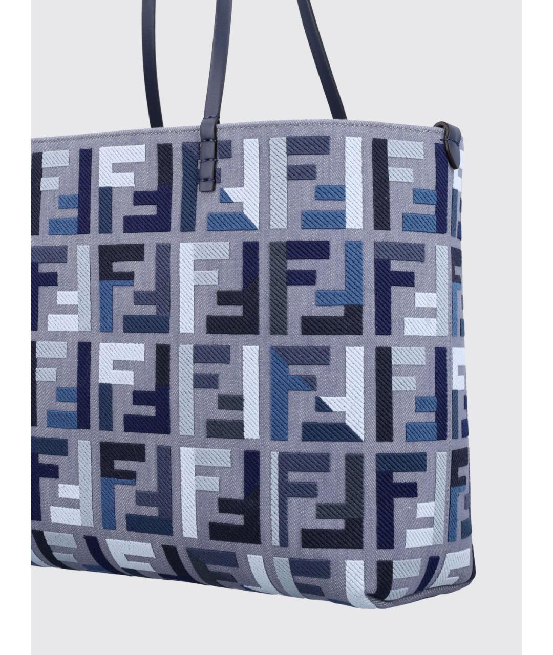 FENDI Синяя сумка тоут, фото 3