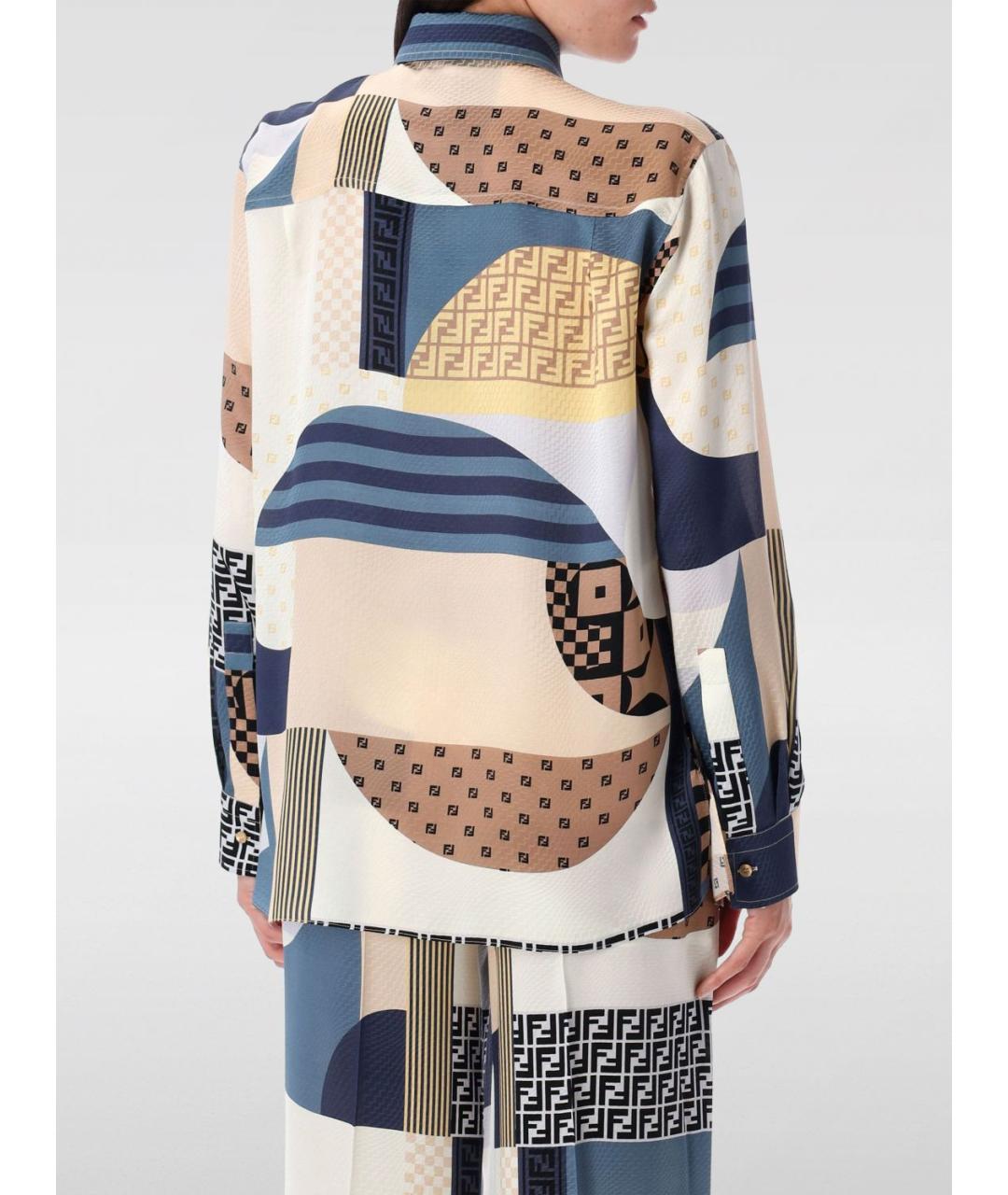 FENDI Мульти шелковая рубашка, фото 3
