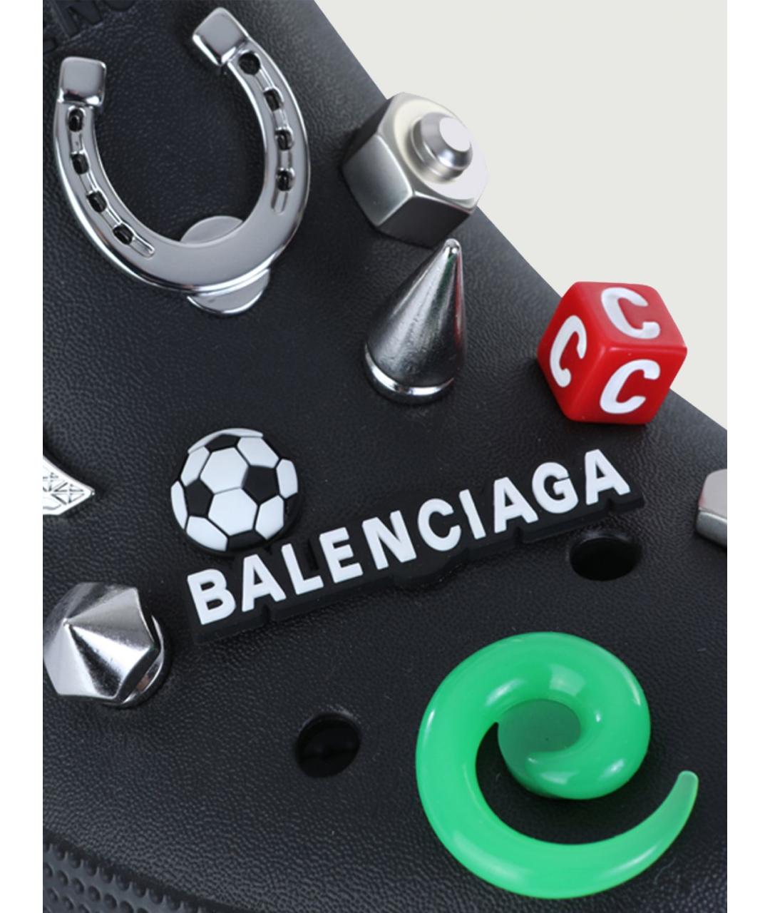 BALENCIAGA Черные резиновые сандалии, фото 4