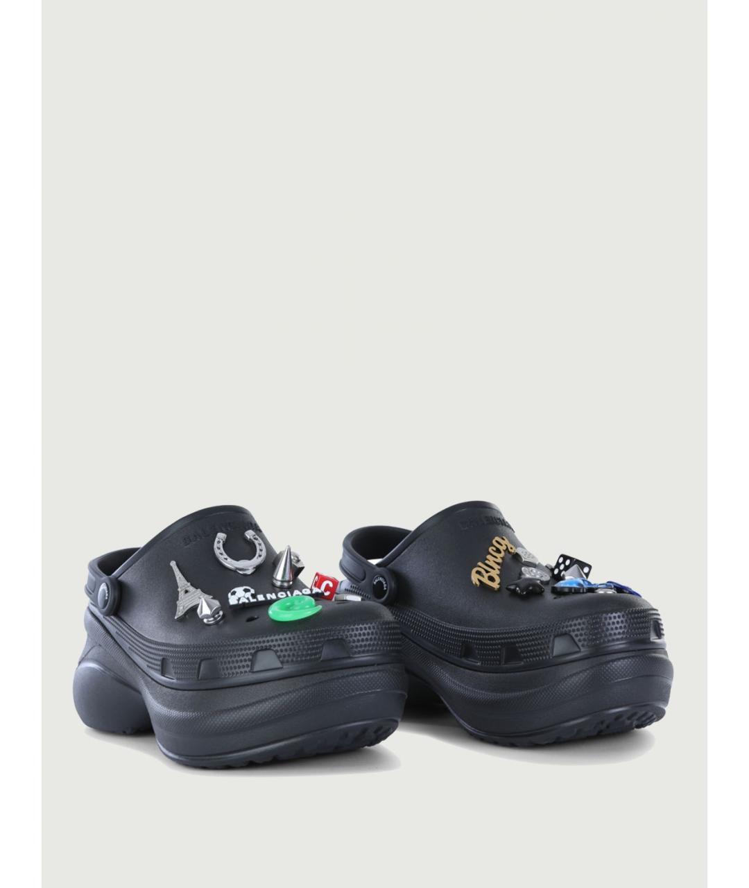 BALENCIAGA Черные резиновые сандалии, фото 2